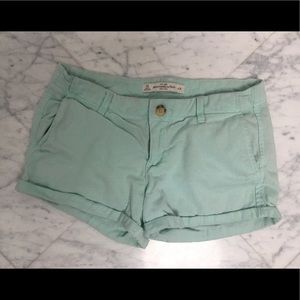 Abercrombie & Fitch Turquoise Chino Shorts (00)